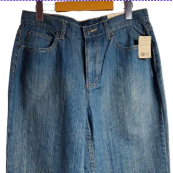 Liz Claiborne Ongoing Essentials Classic Blue Jeans Size 12 Long - Picture 2 of 12
